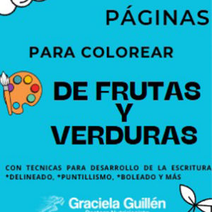 COLOREABLE DE FRUTAS Y VERDURAS